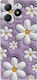 Flowers In Purple Silicone Case Θήκη Realme C63 4g
