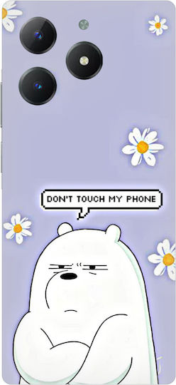 Don't Touch My Phone Bear Silicone Case for Realme C61 4G
