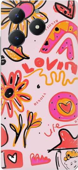 Lovely Flowers Silicone Case Θήκη Realme C61 4g