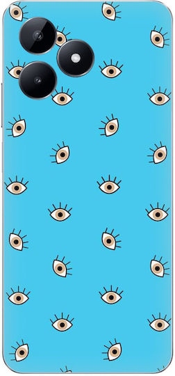 Eyes In Blue Silicone Case for Realme Note 50