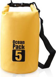 Waterproof Drybag Backpack Tecos 5 L Capacity Yellow Outdoor Activities Waterproof Drybag Backpack Tecos 5 L Capacity Yellow Outdoor Activities
