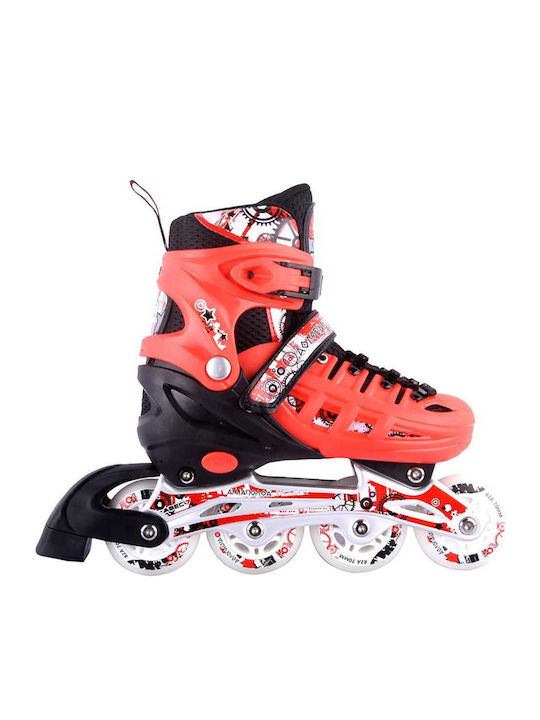 Αθλοπαιδιά Inline Αυξομειούμενα Rollers Κόκκινα Παιδικά