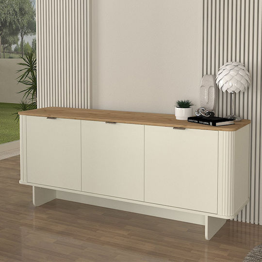 Μπουφές Bohema Ξύλινος Ivory - Sepet Oak 180x47x76.6cm Μπουφές Bohema Ξύλινος Ivory - Sepet Oak 180x47x76.6cm