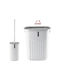 ForHome Plastic Toilet Brush and Basket Set 5lt White