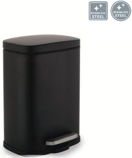 Import Hellas Inox Badezimmer Mülleimer 5Es Schwarz
