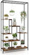 Costway Hanging Pot Stand Metal Black 100cmx30cmx180cmcm.
