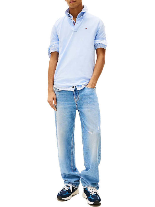 Tommy Hilfiger Flag Polo T-Shirt Light Blue
