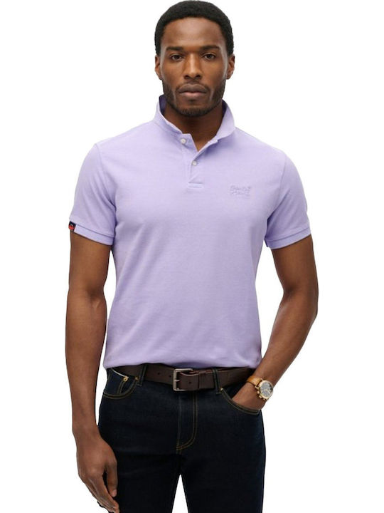 Superdry Destroy Polo T-shirt Light Lavender Pu...
