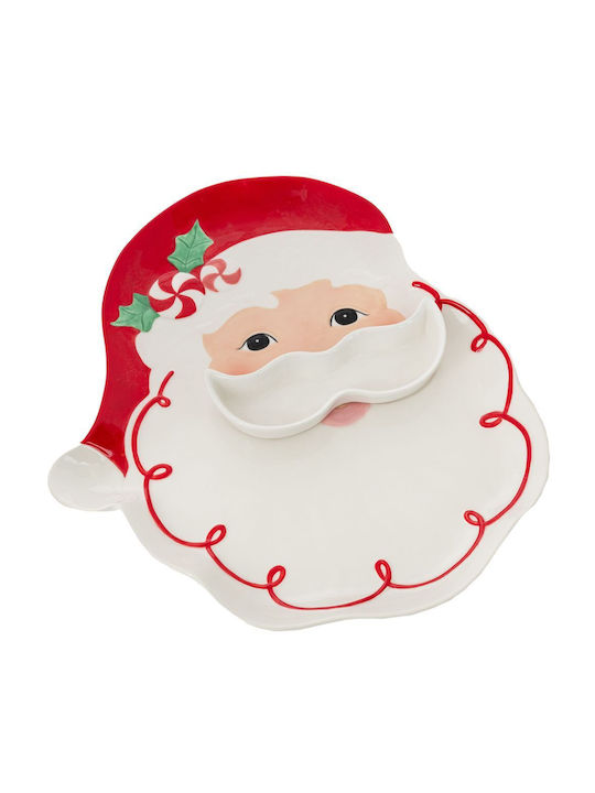 Iliadis Christmas Tableware Ornaments Ceramic Platter Santa Claus 36x32x3.5cm