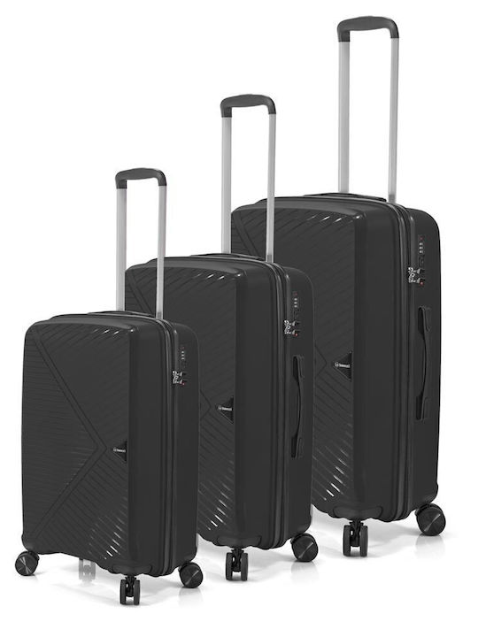 Benzi Linea Hart Reisekoffer Schwarz mit 4 Räde...