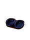 Karvounis Ceramic Dessert Divided Serving Plate with 2 Slots Black