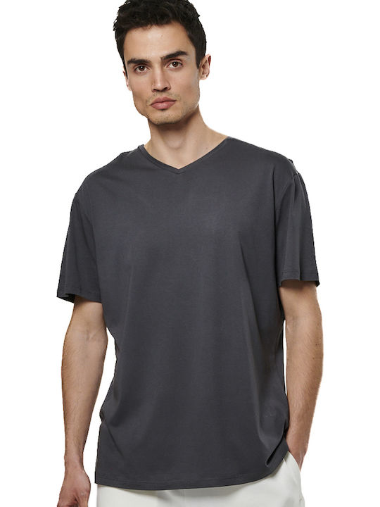 Body Action Блуза с къс ръкав Graphite Grey