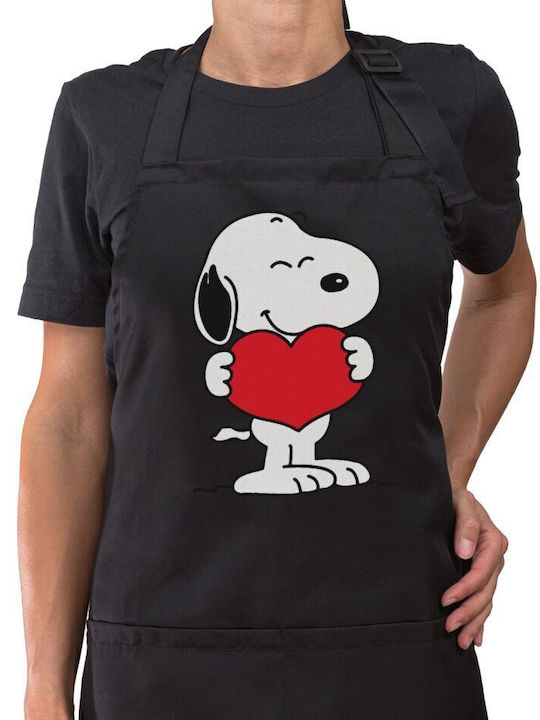 Snoopy Take My Heart Long Chef Full Apron with ...