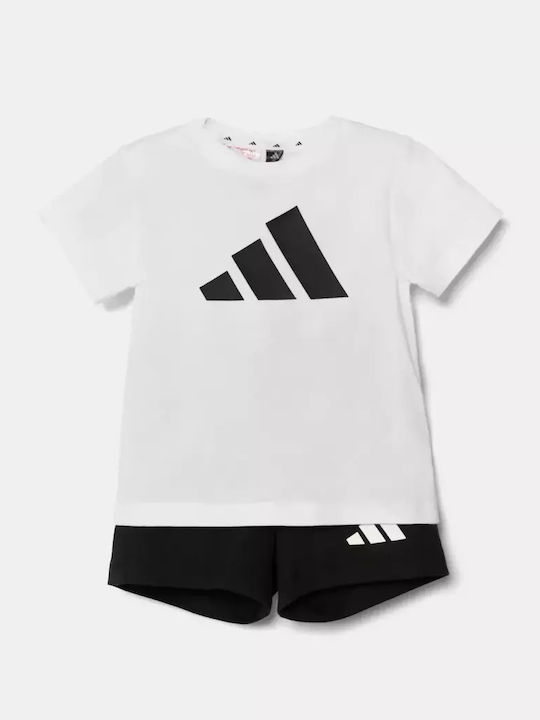 Kinder-Set mit Shorts Sommer 2Stück White, Black Essentials