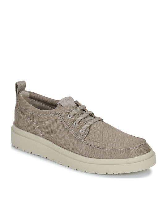 Clarks POLDEN MOC Ανδρικά Μοκασίνια σε Γκρι Χρώμα