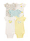 Carter's Къс ръкав Cream - Mint - Yellow