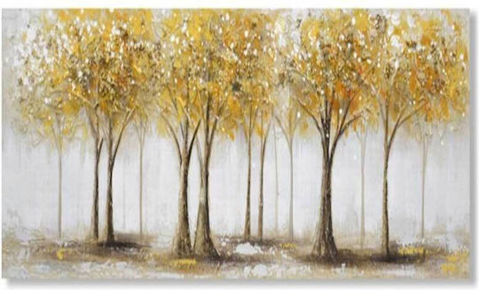 Πίνακας Καμβά Ανάγλυφα Δέντρα 60x120x3cm Inart 3-30-020-6372 Home