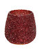 Art et Lumiere Candle Holder Glass in Red Color 9.5x9.5x9cm 1pcs