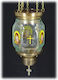 Hängende Schiebbare Hexagonale Vigilienlampe Jungfrau Maria Transparent Abmessung 20 x 12 cm