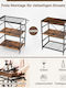 Costway Kitchen Trolley Metallic Brown