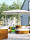 Umbrelă Pătrată Din Aluminiu Albă 2x3m