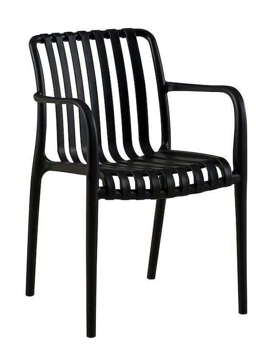 Gartenstühle Polypropylen Moda Schwarz E3800,5N 56x57x81cm