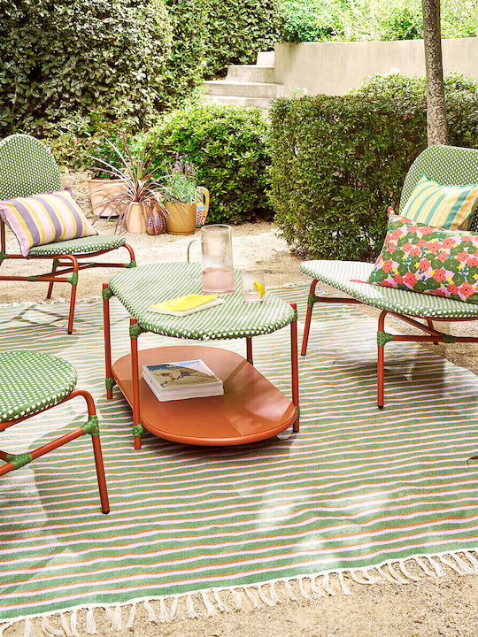 Outdoor-Sessel Metallisch Rot 2Stück 76x82x110εκ.