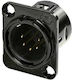 Rean Rc5mdl-b Ștecăr Șasiu Dtype 5-pin Xlr Masculin Negru
