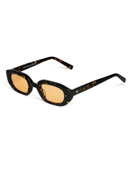 AV Sunglasses Unisex Γυαλιά Ηλίου με Καφέ Κοκκάλινο Σκελετό και Καφέ Φακό 117-Paris Brown/Orange