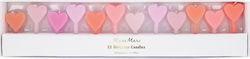 Pink Heart Candles 12 Pcs