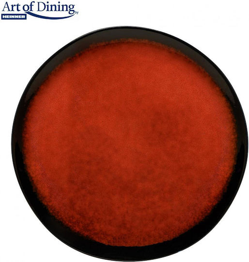 Heinner Vulcano Plate Shallow Ceramic Red 28cm