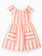 Kinderkleid Gestreift White Orange