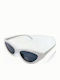 Woman's Fashion Women's Sunglasses with White Plastic Frame G-4