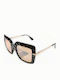 Woman's Fashion Damen Sonnenbrille mit Braun Gestell G-7