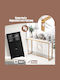 Console Table Wood & Metal Gold L120xW30xH80.5cm