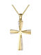 Papoulidis Jewellery Γυναικείος Χρυσός Σταυρός 14Κ Διπλής Όψης χωρίς Αλυσίδα