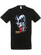 Schwarzes Herren-T-Shirt Kiss Dp0913
