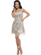Mini Evening Dress Silver