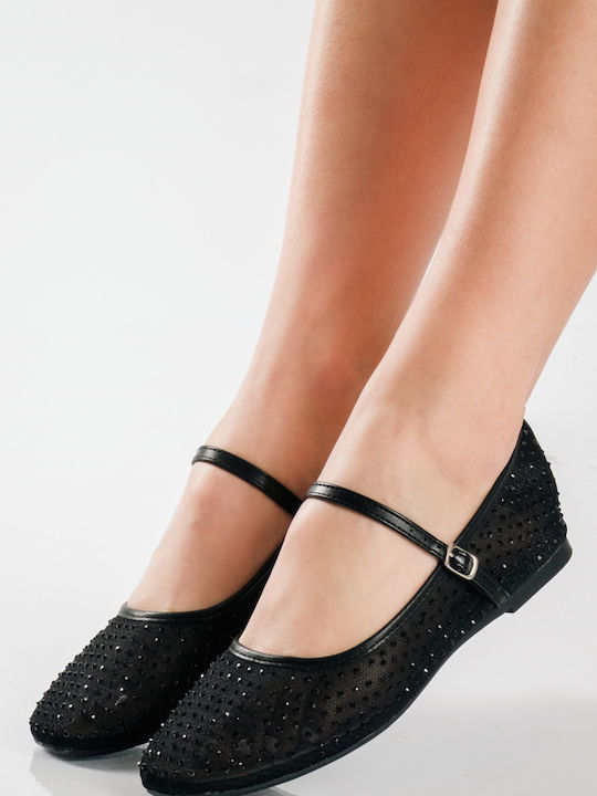 The Shoemart Γυναικείες Μπαλαρίνες σε Μαύρο Χρώμα