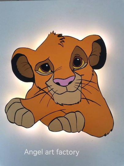 Children's Wooden Wall Light Simba