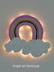 Kinder-Wandlampe aus Holz "Regenbogen"