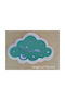 Children's Wooden Wall Light "Double Cloud" Name