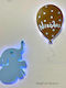 Wooden Wall Light "Elephant Balloon" Name