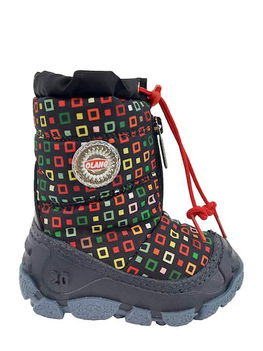Happy 30 Kinder-Schneestiefeletten mit Reißverschluss Schwarz