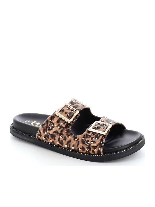 Women's Flat Sandals in Beige Color