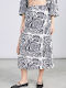 Midi Skirt White/black