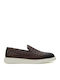 Δερμάτινα Ανδρικά Loafers σε Καφέ Χρώμα