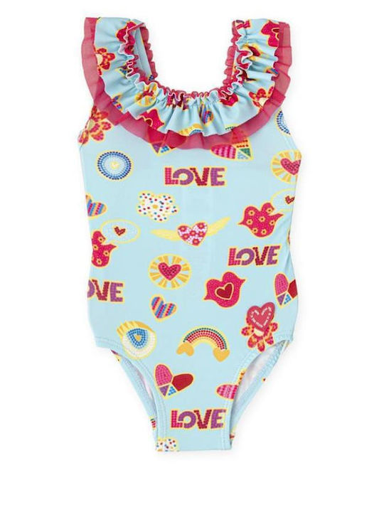 Agatha Ruiz De La Prada Детски Бански Една част Светлосин