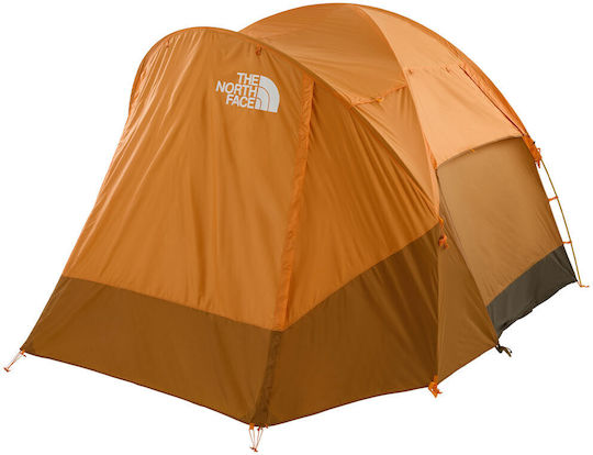 The North Face Summer Camping Tent Orange with Double Cloth for 4 People 191x107x107cm