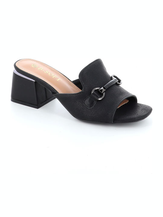 B-Soft Mules mit Niedrig Absatz in Schwarz Farbe
